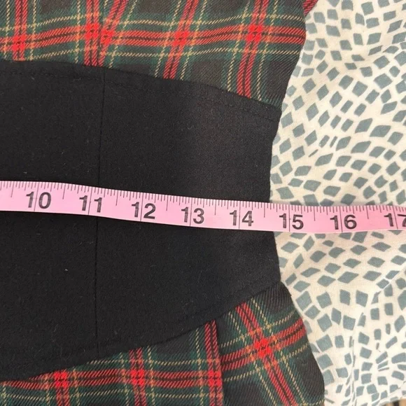 Vintage 80s Plaid Button-Up Dress | Red & Black Tartan | Small - Picture 10 of 11